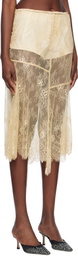 Stand Studio Beige Mathilde Midi Skirt
