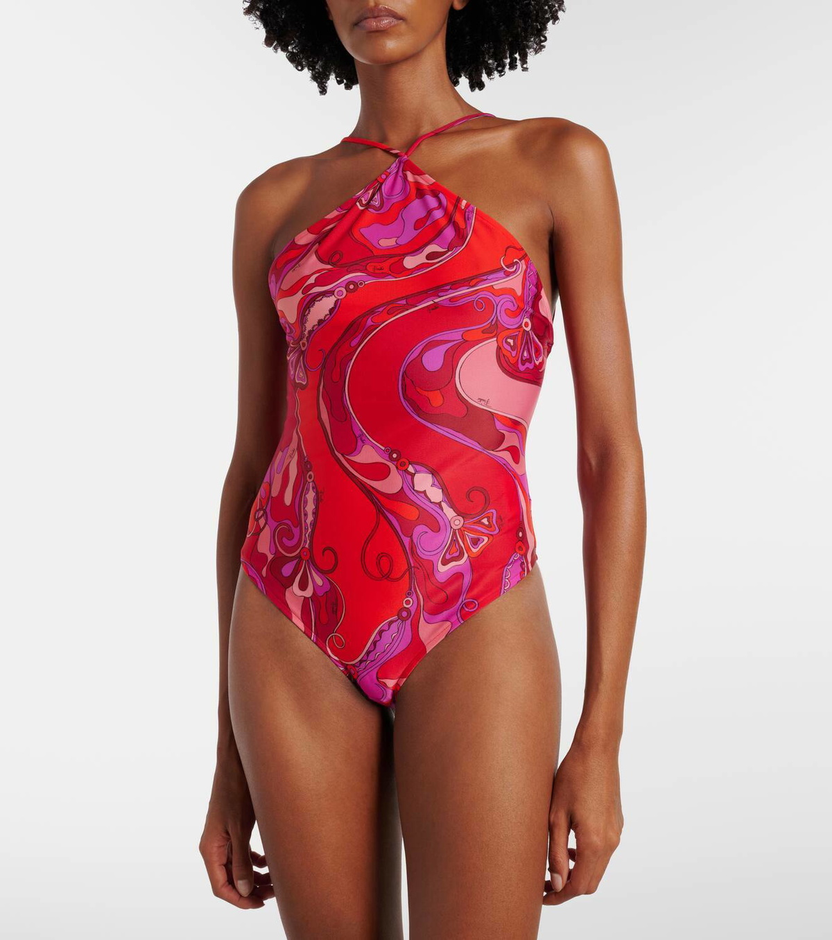Pucci Printed halterneck swimsuit Emilio Pucci