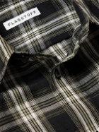 Flagstuff - Checked Linen-Blend Shirt - Black