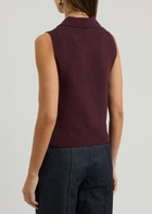Remain BY Birger Christensen Wool Polo Vest Dark Red