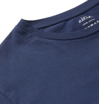 Altea - Embroidered Cotton-Jersey T-Shirt - Blue