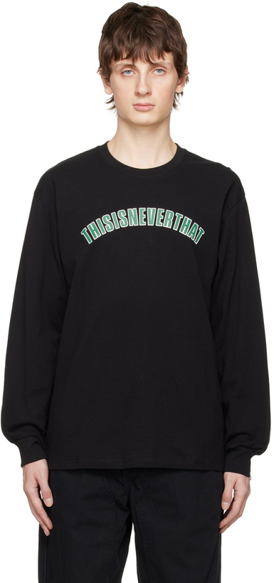 Photo: thisisneverthat Black Printed Long Sleeve T-Shirt