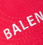 Balenciaga - Logo-Embroidered Cotton-Twill Baseball Cap - Men - Red