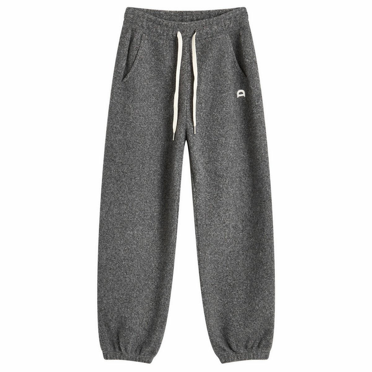 DUNST Women's Unisex Boucle Jogger Pants in Melange Grey