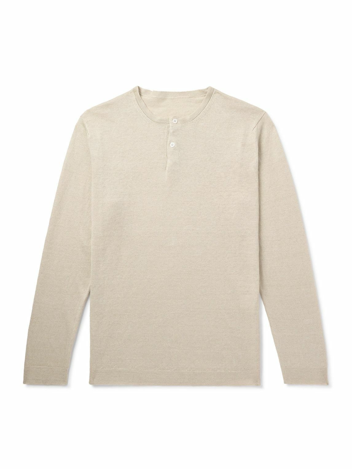 Anderson & Sheppard - Linen Henley T-Shirt - Neutrals