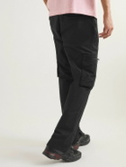 SAIF UD DEEN - Straight-Leg Panelled Cotton-Blend Shell Cargo Trousers - Black