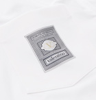 VALENTINO - Logo-Appliquéd Cotton-Poplin Shirt - White