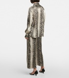 Khaite - Argo python-print blouse