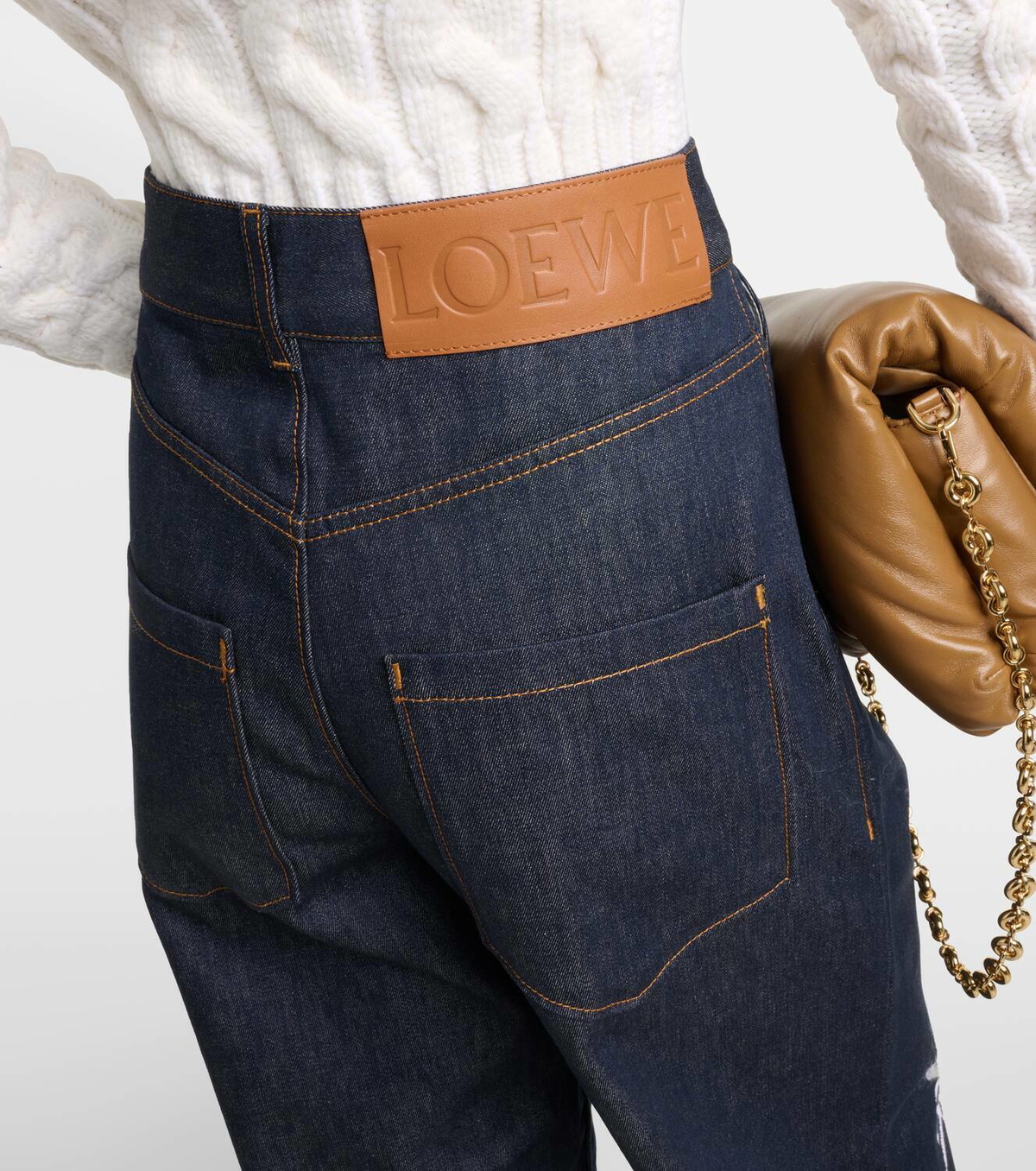Loewe Anagram mid-rise wide-leg jeans Loewe Loewe Anagram mid-rise wide-leg jeans Loewe