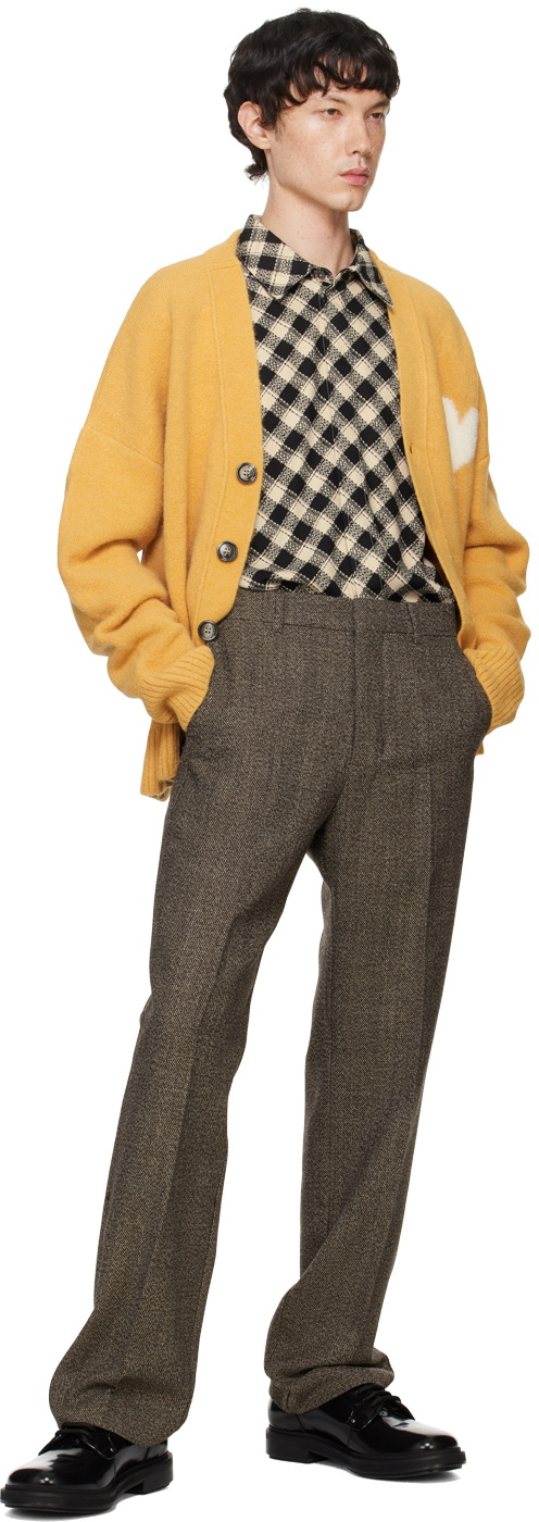 AMI Paris Yellow Ami De Cœur Cardigan