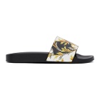 Versace Black and Gold Barocco Slides