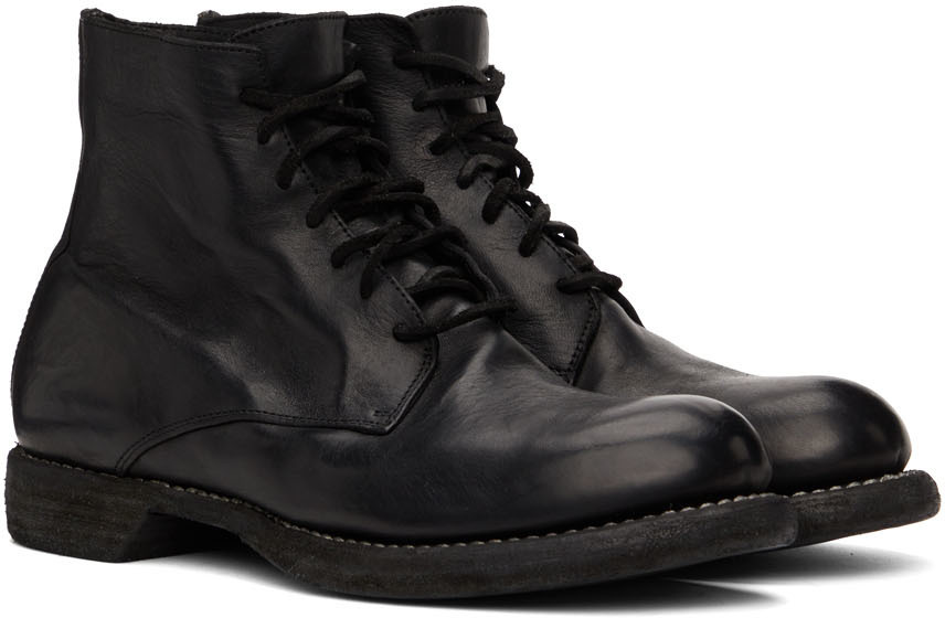 Guidi Black Army Lace-Up Boots Guidi