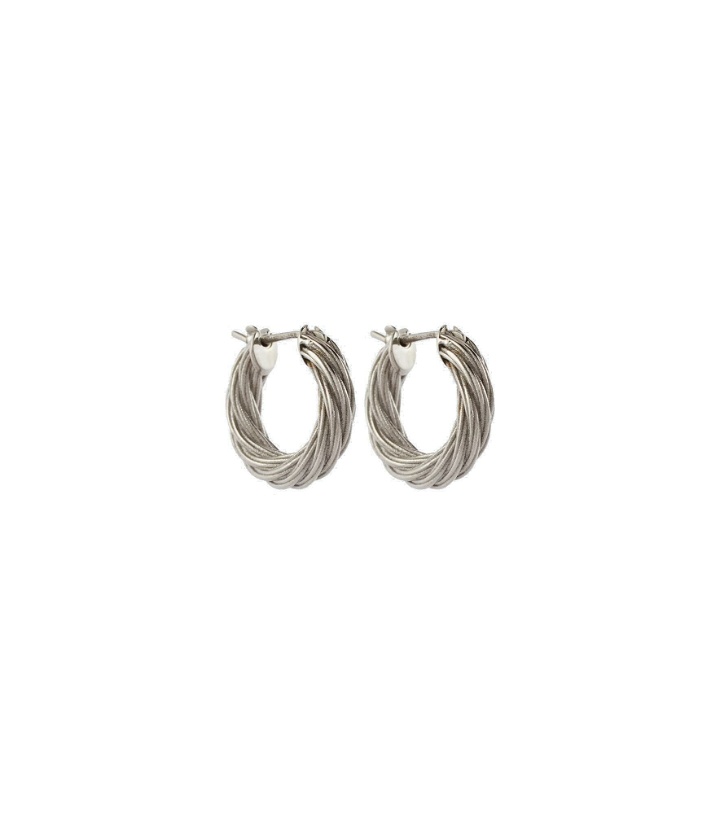 Photo: Bottega Veneta - Cord sterling silver hoop earrings