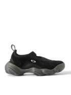 Oakley Factory - Flesh Jacquard-Knit, Suede and Mesh Slip-On Sneakers - Black
