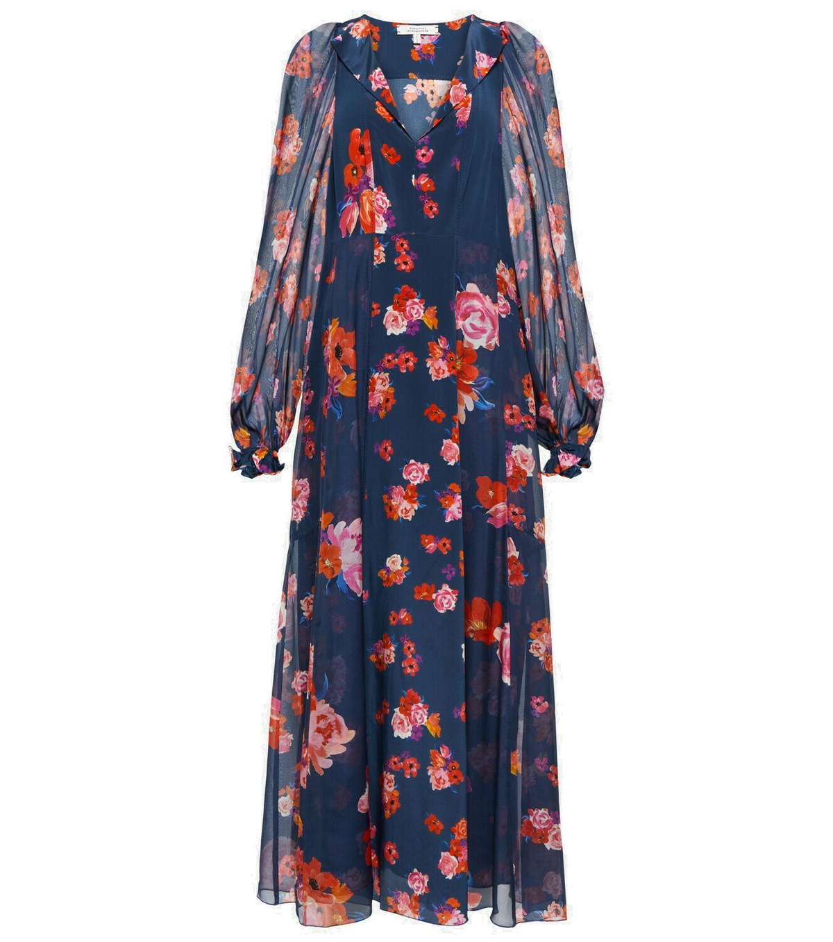 Dorothee Schumacher - Floral Freedom silk crêpe de chine midi dress ...