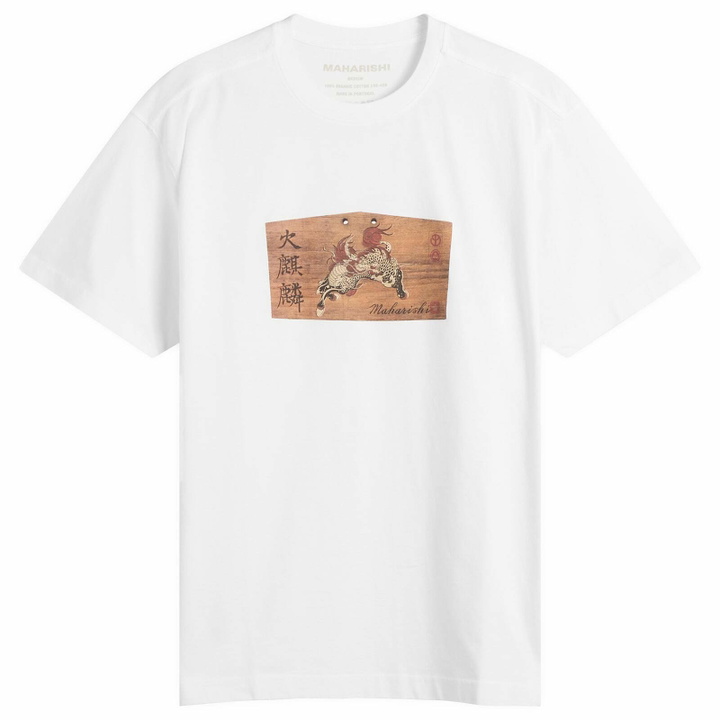 Photo: Maharishi Men's Ema Kirin Plaque T-Shirt in White