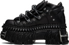 VETEMENTS Black New Rock Edition Fire Platform Sneakers
