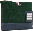 Thom Browne Green Zip Pouch