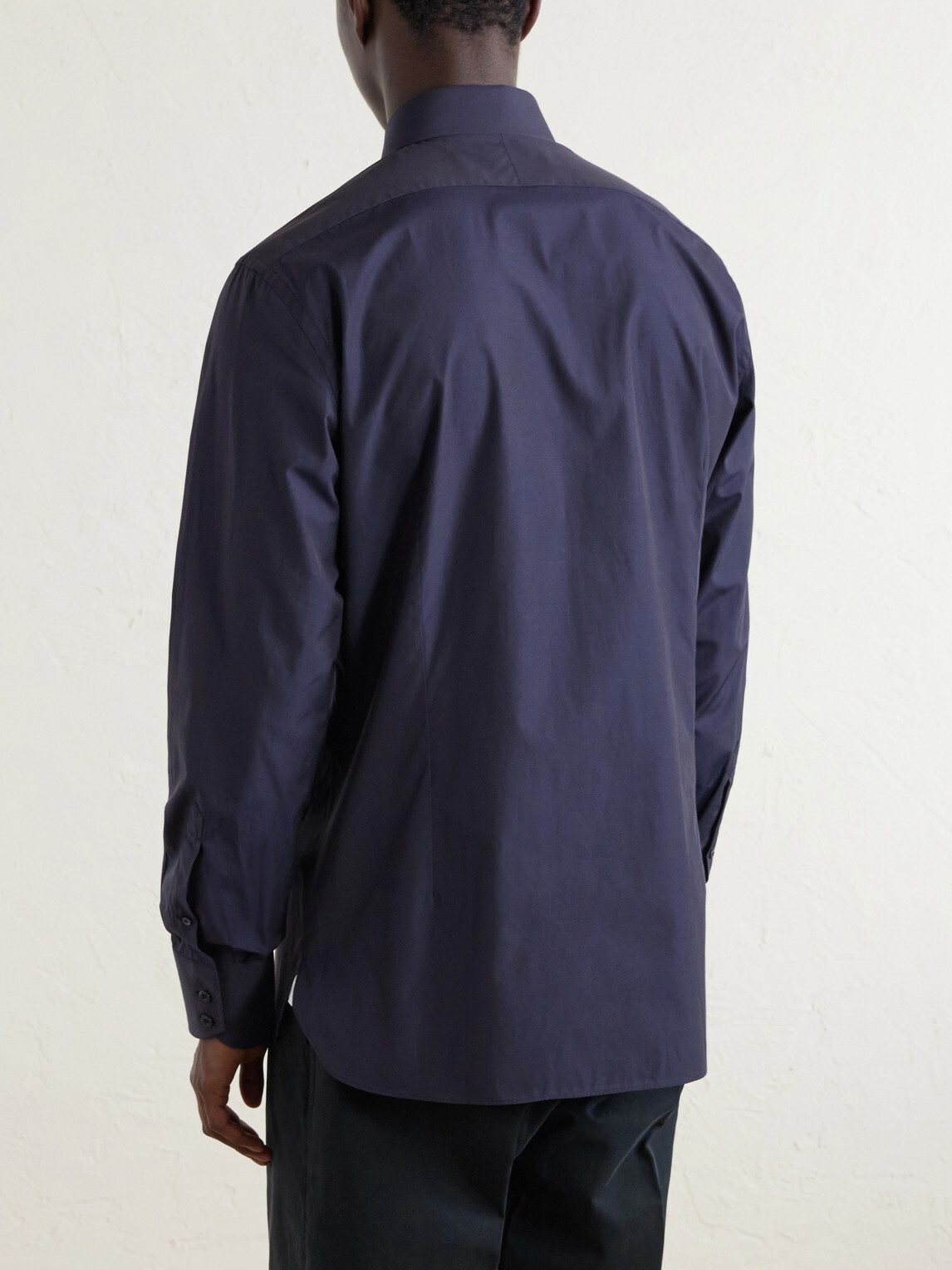 TOM FORD - Cotton-Poplin Shirt - Blue
