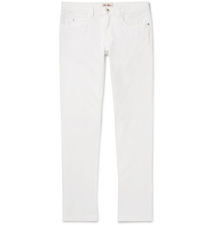 Photo: Loro Piana - Slim-Fit Stretch-Denim Jeans - White