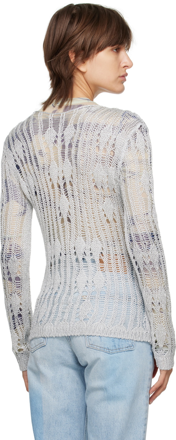 TheOpen Product Silver Boat Neck Sweater