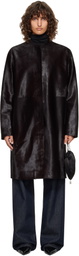 Loulou de Saison Brown Miller Pony Effect Leather Coat