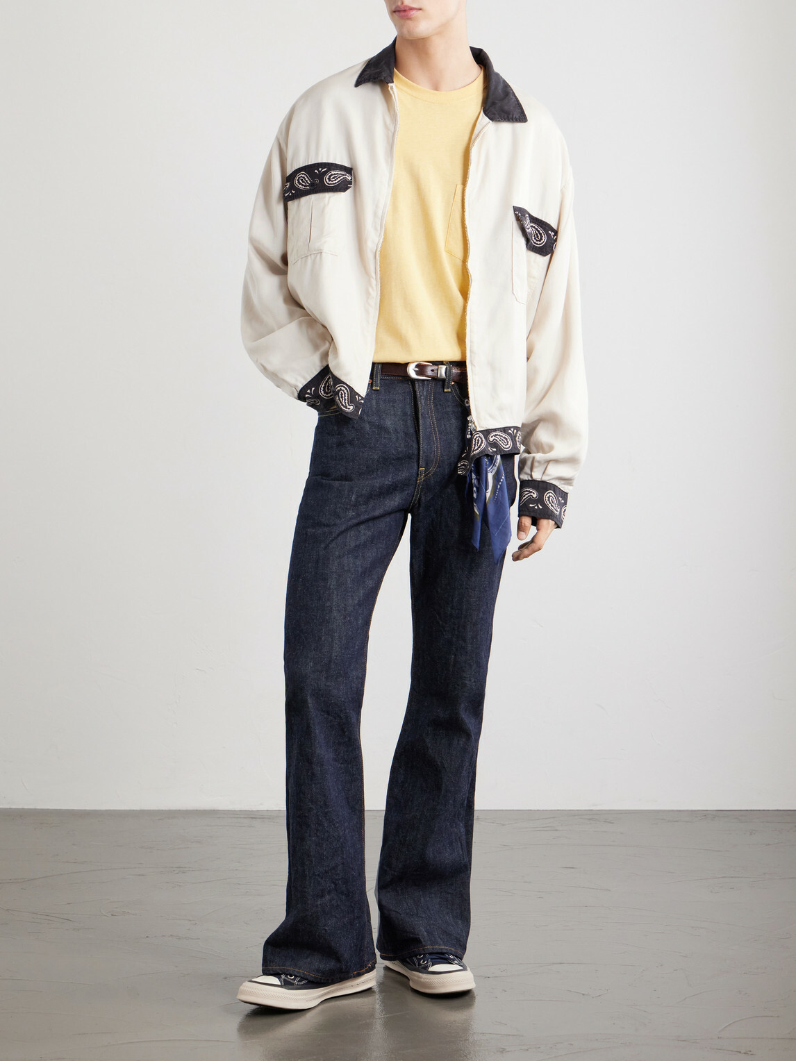 KAPITAL - Okabello Straight-Leg Flared Jeans - Blue