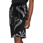 mastermind WORLD Black Allover Skull Shorts