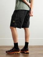 Stone Island - Straight-Leg Logo-Appliquéd Nylon Metal Cargo Shorts - Black