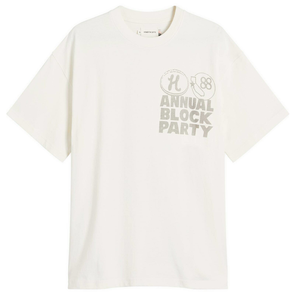 Honor the Gift Men's Annual Block Party T-Shirt in Bone