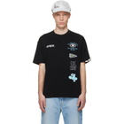 AAPE by A Bathing Ape Black 'AAPEUNVS' Multi-Logo T-shirt