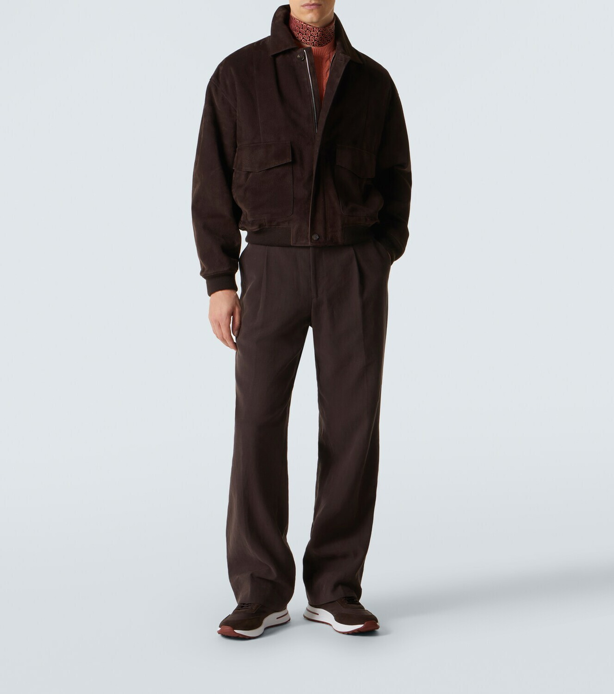 Loro Piana Week End Walk suede-trimmed sneakers