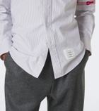 Thom Browne 4-Bar striped cotton Oxford shirt