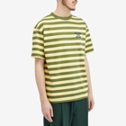 Drole de Monsieur Men's Drôle de Monsieur Striped Not From Paris Madame T-Shirt in Yellow/Green