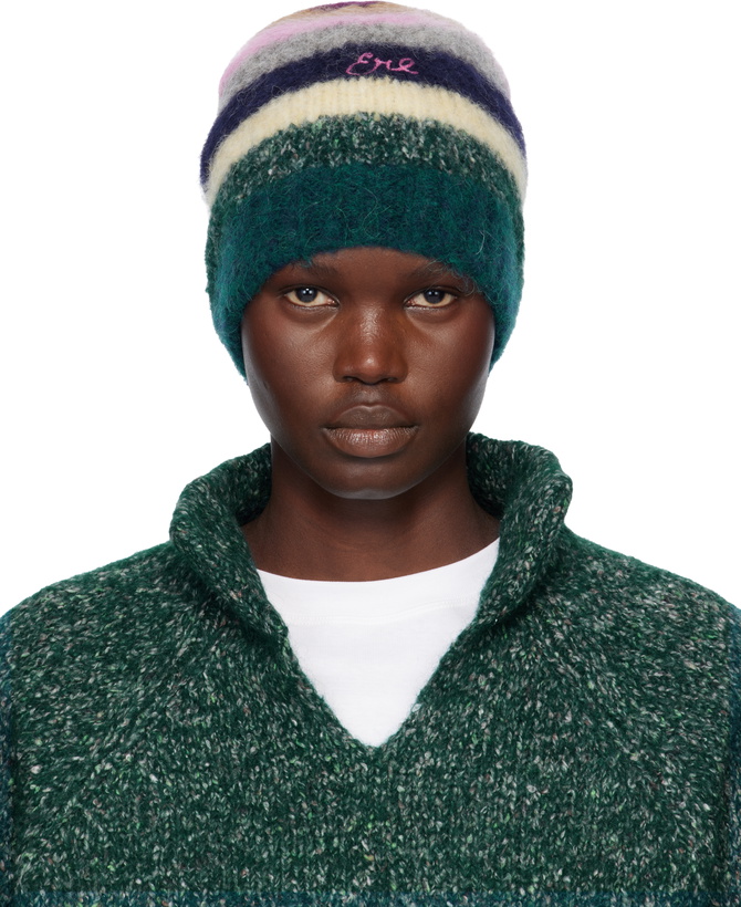 Photo: ERL Multicolor Striped Alpaca Mohair Beanie