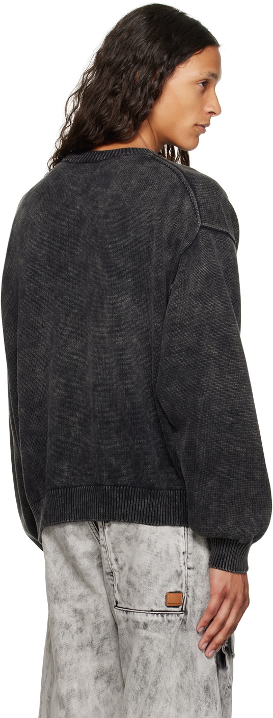 Alexander Wang Black Oversize Logo Sweater