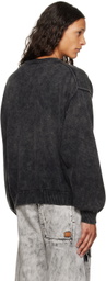Alexander Wang Black Oversize Logo Sweater