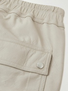 Rick Owens - Bauhaus Tapered Leather Drawstring Cargo Trousers - Neutrals