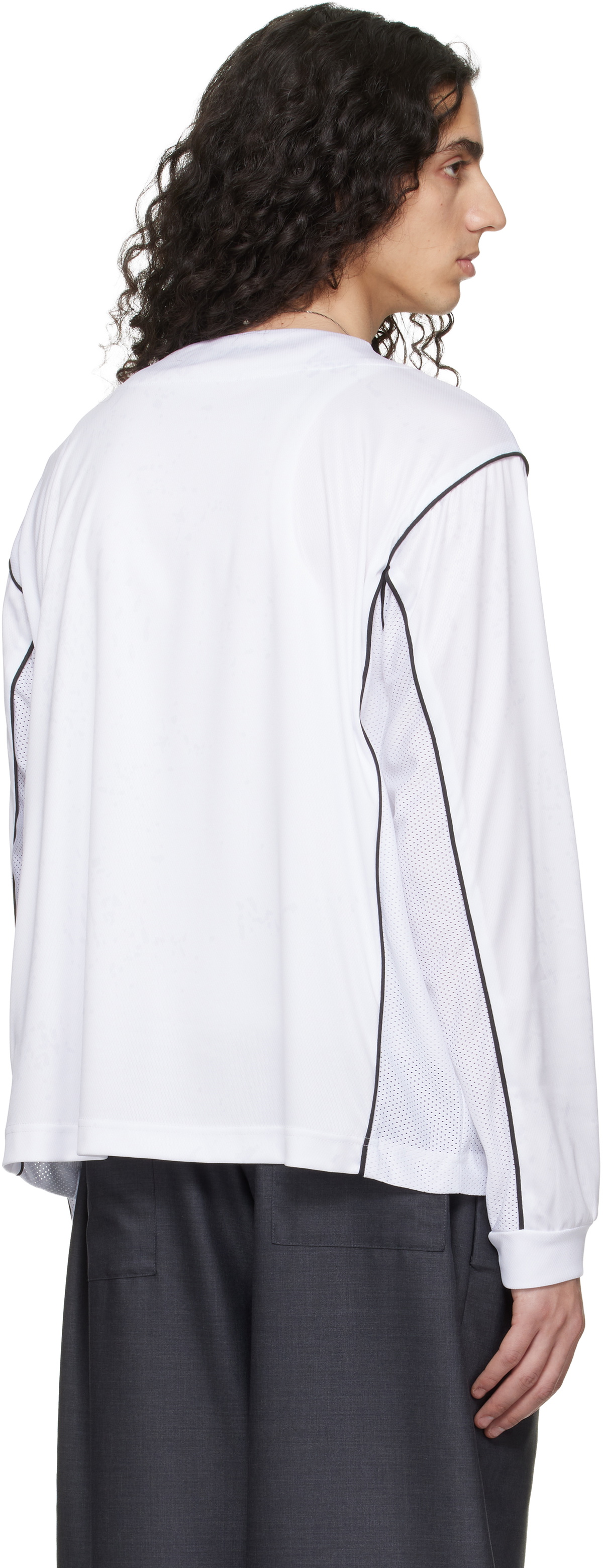 Serapis White Double V Football Jersey