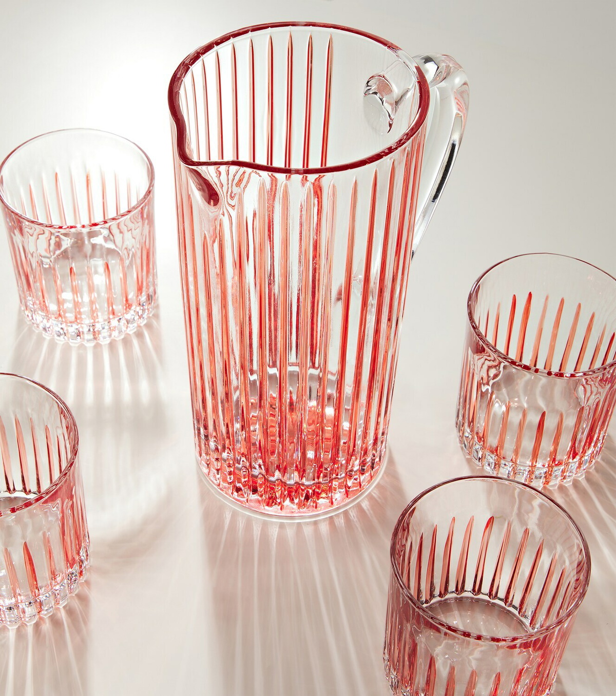 Les-Ottomans Striped crystal jug