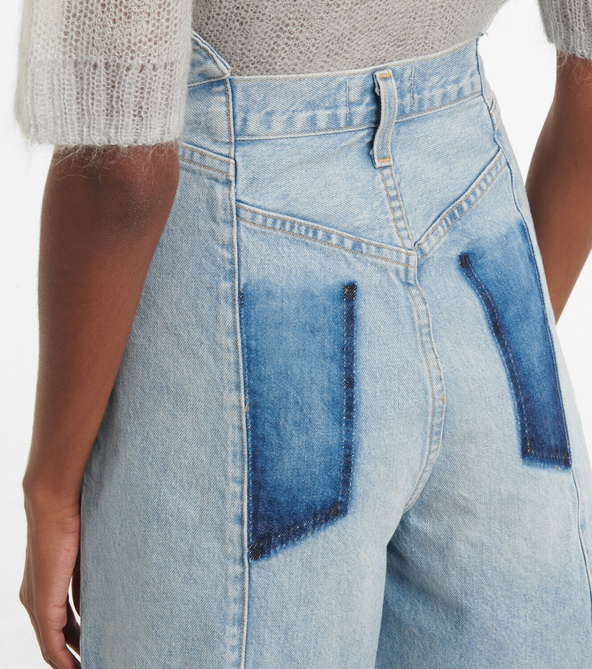 Agolde Pieced Angled denim Bermuda shorts AGOLDE