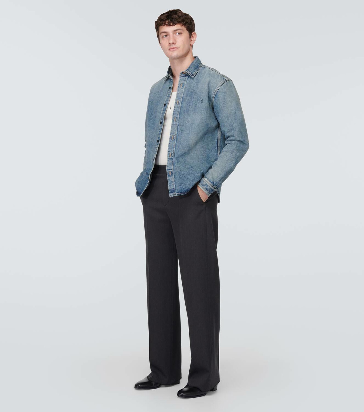 Saint Laurent Cassandre denim shirt Saint Laurent