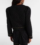 Marant Etoile Vania embellished cropped cotton jacket