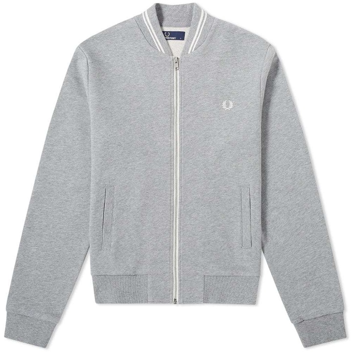 Photo: Fred Perry Bomber Neck Zip Sweat Steel Marl