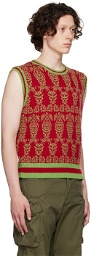 paria /FARZANEH Red Wool Vest