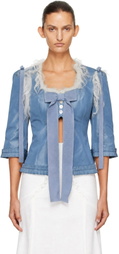 Sandy Liang Blue Josie Blouse