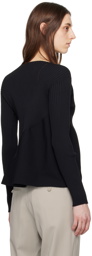 132 5. ISSEY MIYAKE Black Contrast Sweater