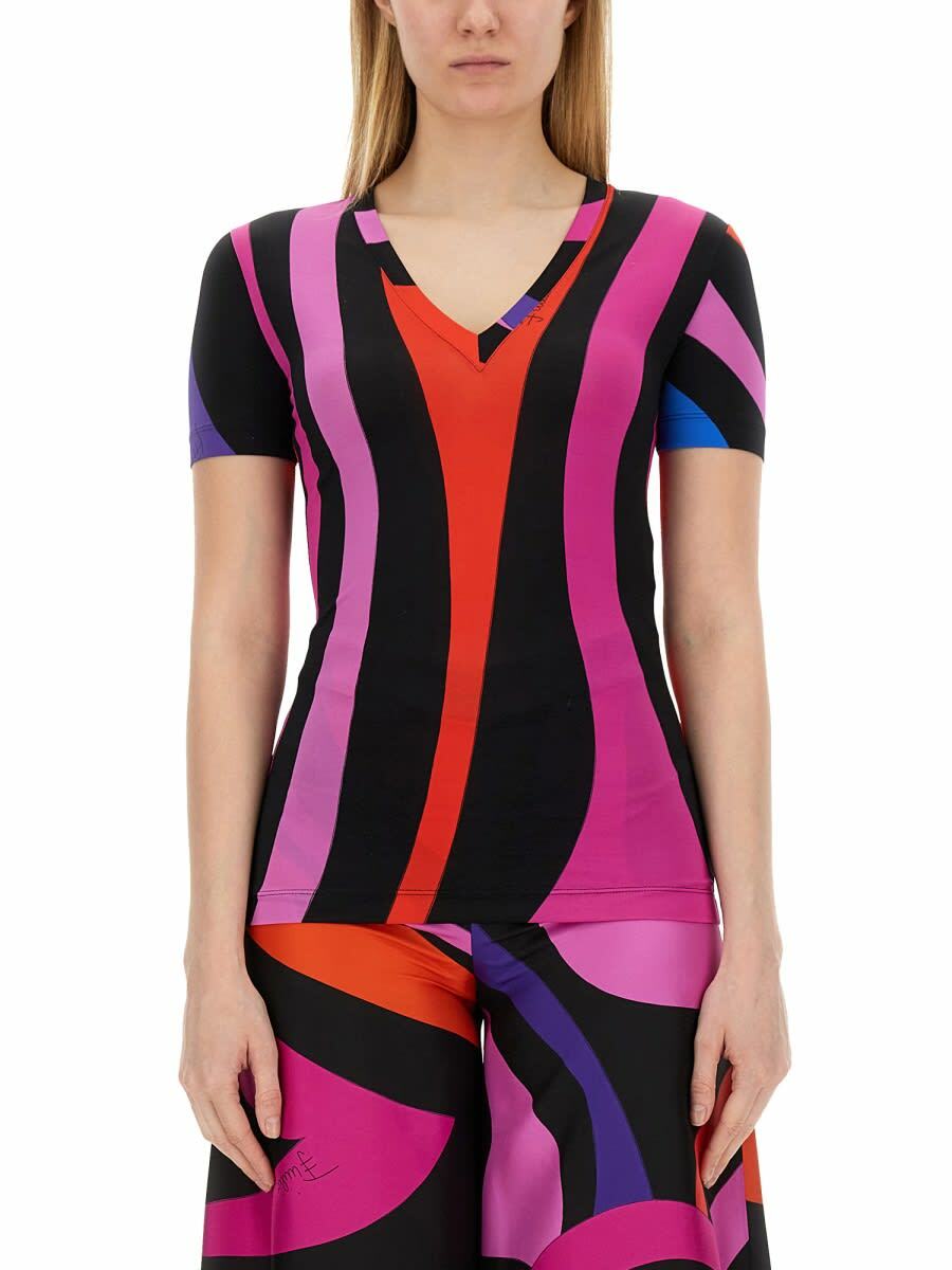 PUCCI Printed Mesh T-shirt Emilio Pucci