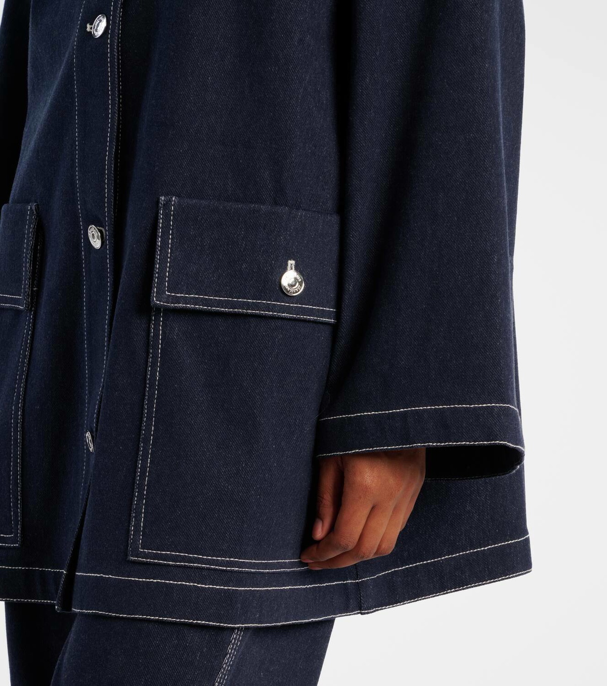 24AW new/Max Mara 円デニムオーバーシャツ OverShirt Navy Max Mara Yen denim overshirt Max Mara