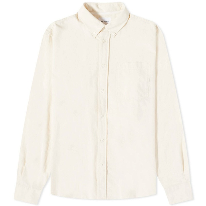 Photo: Norse Projects Men's Algot Chambray Shirt in Ecru